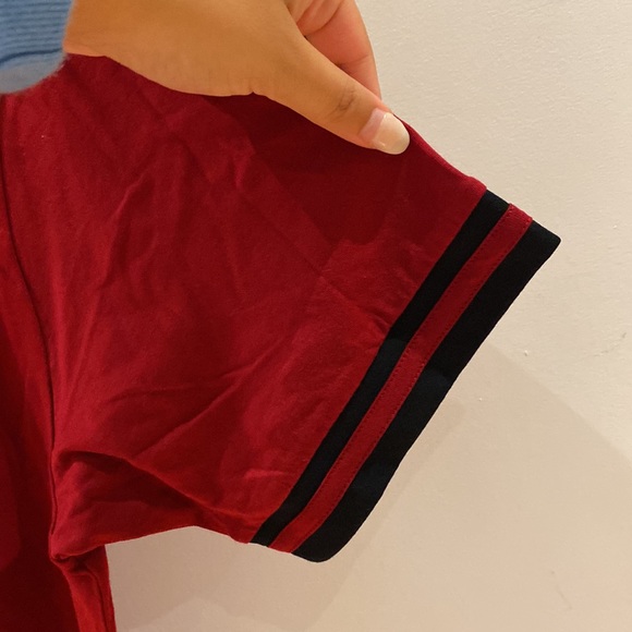 DKNY Jeans Red Polo with Black Detailing - Picture 4 of 6